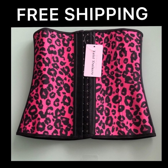 Vivian Fitness Other - PINK WAIST TRAINER CORSET CINCHER CHEETAH